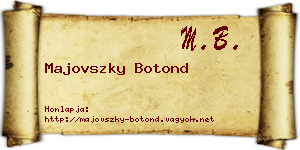 Majovszky Botond névjegykártya